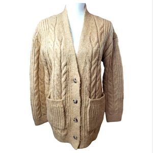 LOFT Long Lined Cardigan Size XS Oversized Pockets Soft and Furry